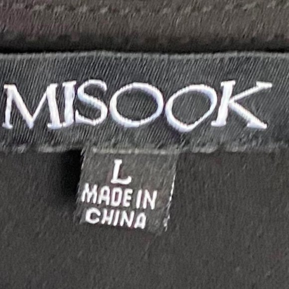 Misook Shift Dress Large 12 14 Black Career Party Graphic Sleeveless - Picture 3 of 4